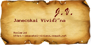 Janecskai Viviána névjegykártya